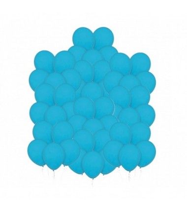 Balony Decomex 28 cm - 11" niebieskie Pastel Tiffany Blue - 50 sztuk
