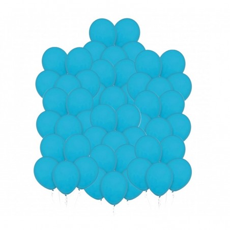 Balony Decomex 28 cm - 11" niebieskie Pastel Tiffany Blue - 50 sztuk
