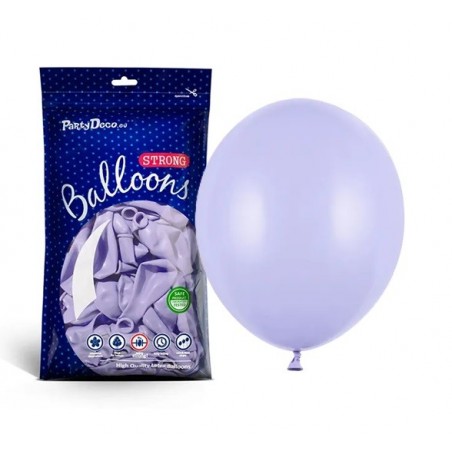 Balony Strong 27 cm liliowe Pastel Light Lilac - 100 sztuk