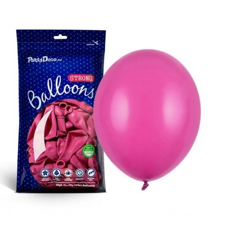 Balony Strong 27 cm ciemnoróżowe Pastel Hot Pink - 100 sztuk