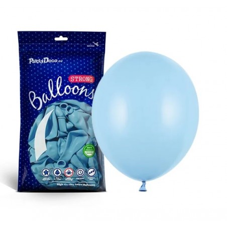 Balony Strong 27 cm błękitne Pastel Baby Blue - 100 sztuk