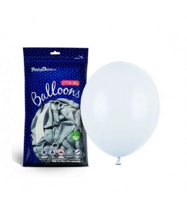 Balony Strong 27 cm mgliste niebieskie Pastel Light Misty Blue - 100 sztuk