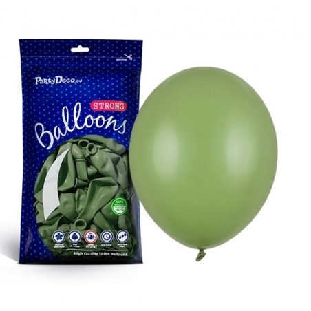 Balony Strong 27 cm oliwkowe Pastel Rosemary Green - 100 sztuk