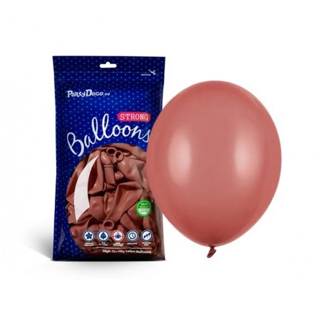 Balony Strong 27 cm burgundowe Pastel Burgundy - 100 sztuk