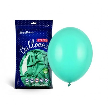 Balony Strong 27cm miętowo-zielone Pastel Mint Green - 100 sztuk