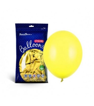 Balony Strong 27 cm cytrynowe Pastel Lemon Zest - 100 sztuk