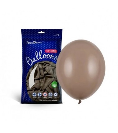 Balony Strong 27 cm kawowe Pastel Cappuccino - 100 sztuk