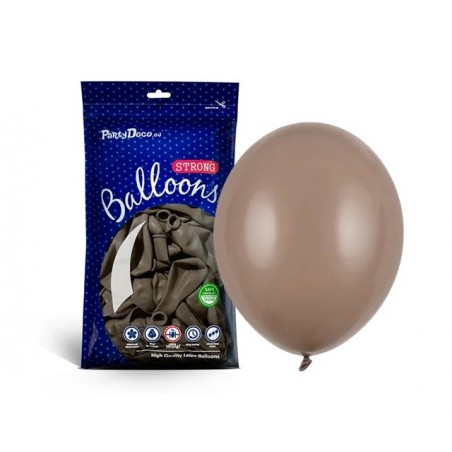 Balony Strong 27 cm kawowe Pastel Cappuccino - 100 sztuk