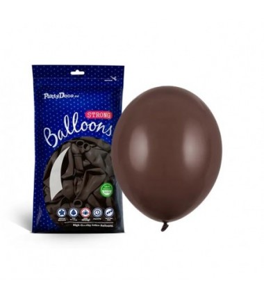Balony Strong 27 cm kakaowe Pastel Cocoa Brown - 100 sztuk