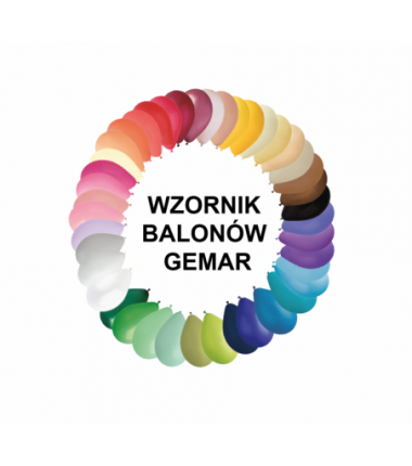 PRÓBNIK WZORNIK BALONÓW GEMAR - 45 sztuk balonów