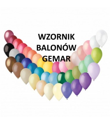 PRÓBNIK WZORNIK BALONÓW GEMAR - 45 sztuk balonów