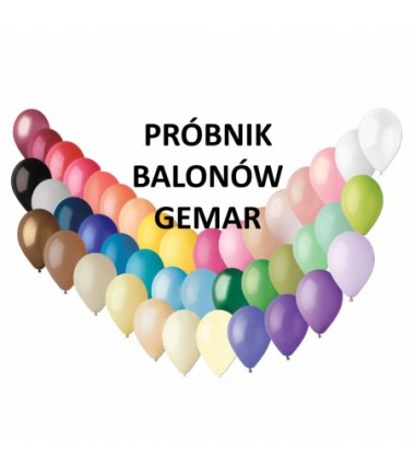 PRÓBNIK WZORNIK BALONÓW GEMAR - 45 sztuk balonów