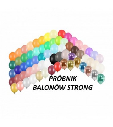 PRÓBNIK WZORNIK BALONÓW STRONG - 68 sztuk balonów