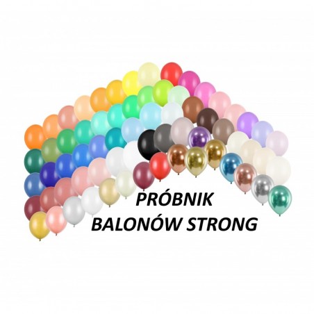 PRÓBNIK WZORNIK BALONÓW STRONG - 68 sztuk balonów
