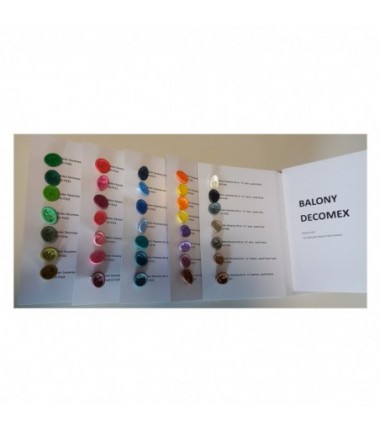 PRÓBNIK WZORNIK BALONÓW DECOMEX - 36 sztuk balonów
