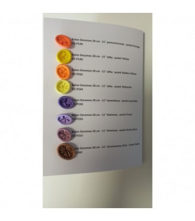 PRÓBNIK WZORNIK BALONÓW DECOMEX - 36 sztuk balonów