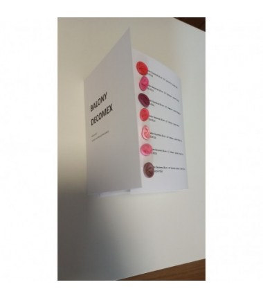 PRÓBNIK WZORNIK BALONÓW DECOMEX - 36 sztuk balonów