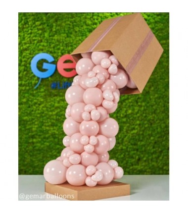 Balony Gemar 26 cm - 10" - pastelowe jasnoróżowe Shell G90/100 - 100 sztuk