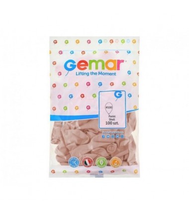Balony Gemar 26 cm - 10" - pastelowe jasnoróżowe Shell G90/100 - 100 sztuk