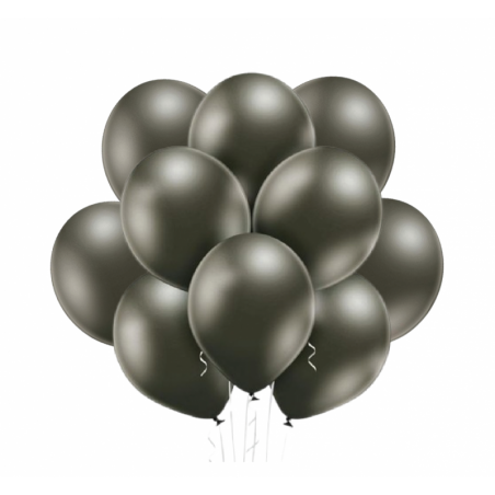 Balony BELBAL 30 cm - antracytowe Glossy Anthracite B105/GG04-609 - 10 sztuk