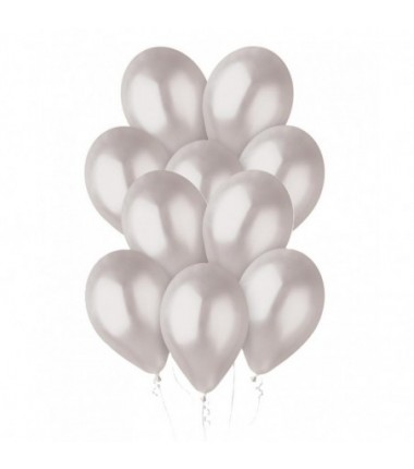 Balony metaliczne GEMAR 30 cm - 12" - metaliczne perłowe Metallic Pearl GM110/028 - 10 sztuk