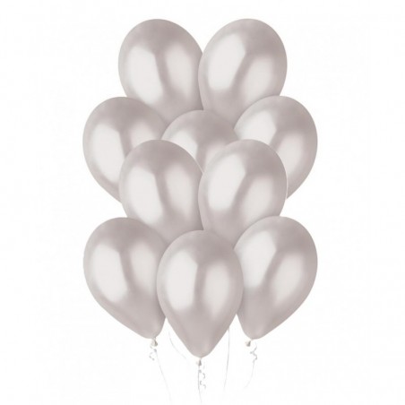 Balony metaliczne GEMAR 30 cm - 12" - metaliczne perłowe Metallic Pearl GM110/028 - 10 sztuk