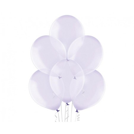 Balony BELBAL 27 cm - przezroczyste jasnofioletowe Crystal Soap Purple B105/043 - 100 sztuk