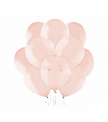 Balony BELBAL 27 cm - przezroczyste jasnoczerwone Crystal Soap Red B105/041 - 10 sztuk