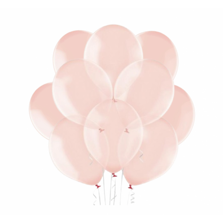 Balony BELBAL 27 cm - przezroczyste jasnoczerwone Crystal Soap Red B105/041 - 10 sztuk