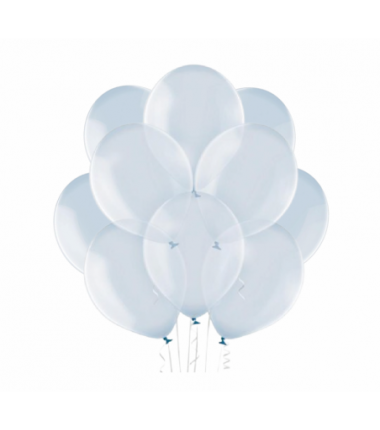 Balony BELBAL 30 cm - przezroczyste niebieskie Crystal Soap Blue B105/042 - 10 sztuk