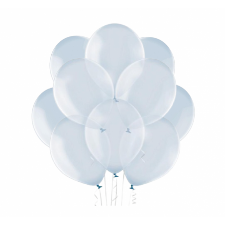 Balony BELBAL 30 cm - przezroczyste niebieskie Crystal Soap Blue B105/042 - 10 sztuk