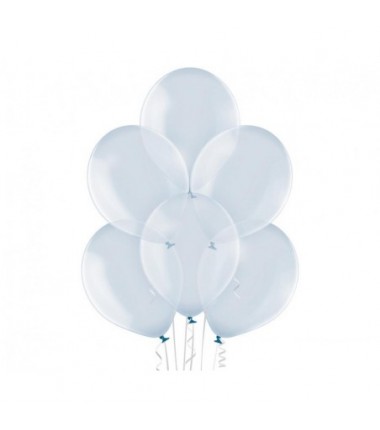 Balony BELBAL 30 cm - przezroczyste niebieskie Crystal Soap Blue B105/042 - 10 sztuk