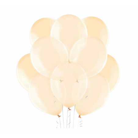 Balony BELBAL 27 cm - przezroczyste pomarańczowe Crystal Soap Orange B105/047 - 10 sztuk