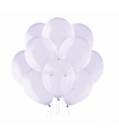 Balony BELBAL 27 cm - przezroczyste jasnofioletowe Crystal Soap Purple B105/043 - 10 sztuk