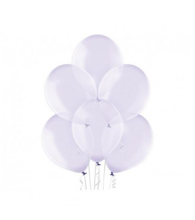 Balony BELBAL 27 cm - przezroczyste jasnofioletowe Crystal Soap Purple B105/043 - 10 sztuk