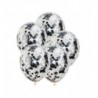 Balony konfetti czarne 30 cm - 5 sztuk