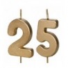 Świeczki urodzinowe Cyferki 25 - 4,5 cm - złote