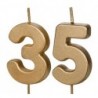Świeczki urodzinowe Cyferki 35 - 4,5 cm - złote