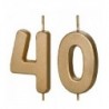 Świeczki urodzinowe Cyferki 40 - 4,5 cm - złote