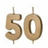 Świeczki urodzinowe Cyferki 50 - 4,5 cm - złote