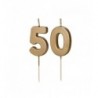 Świeczki urodzinowe Cyferki 50 - 4,5 cm - złote