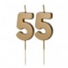 Świeczki urodzinowe Cyferki 55 - 4,5 cm - złote