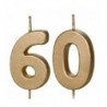 Świeczki urodzinowe Cyferki 60 - 4,5 cm - złote