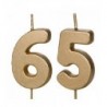Świeczki urodzinowe Cyferki 65 - 4,5 cm - złote