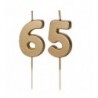 Świeczki urodzinowe Cyferki 65 - 4,5 cm - złote