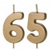 Świeczki urodzinowe Cyferki 65 - 4,5 cm - złote