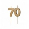 Świeczki urodzinowe Cyferki 70 - 4,5 cm - złote