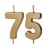 Świeczki urodzinowe Cyferki 75 - 4,5 cm - złote