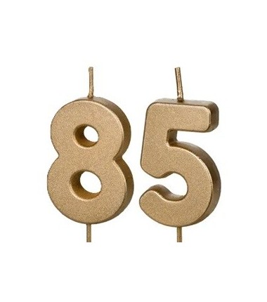 Świeczki urodzinowe Cyferki 85 - 4,5 cm - złote