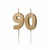Świeczki urodzinowe Cyferki 90 - 4,5 cm - złote